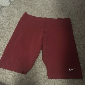 Maroon Nike Biker Shorts
